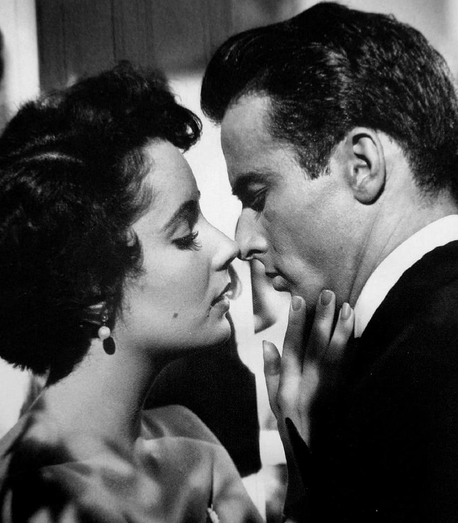 Elizabeth Taylor, Montgomery Clift, actress, actor, stars, hollywood, movies, film, cinema, black and white