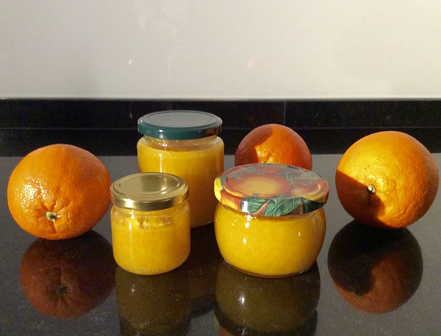 オレンジ, オレンジマーマレード, おいしい, ジャム, 甘い, 果物, 食べる, ビタミンハルティグ, ジューシー, パルプ