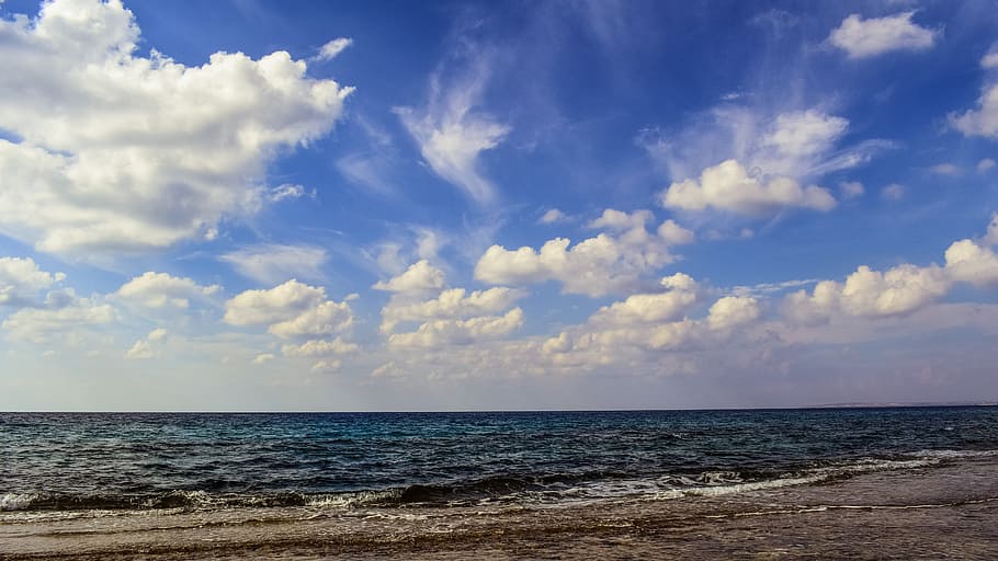 photography, shore, calm, sky, sea, clouds, horizon, nature, seascape, autumn