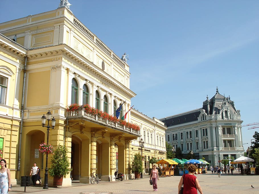 main, square, Main square, Nyíregyháza, Hungary, building, photos, public domain, street, architecture