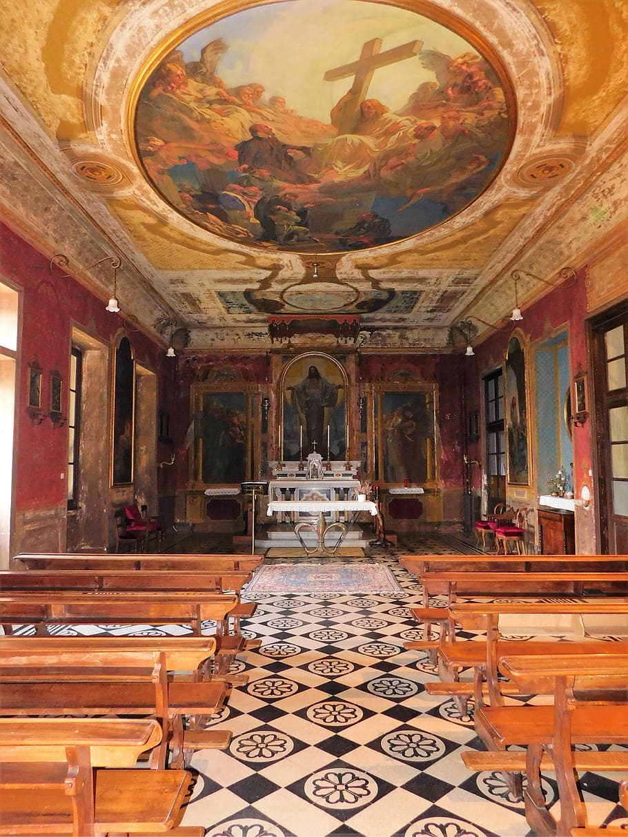 Genoa, the parish of jesus the adolescent, private chapel, of the barnabite fathers, church, architecture, religion, indoors, christianity, altar