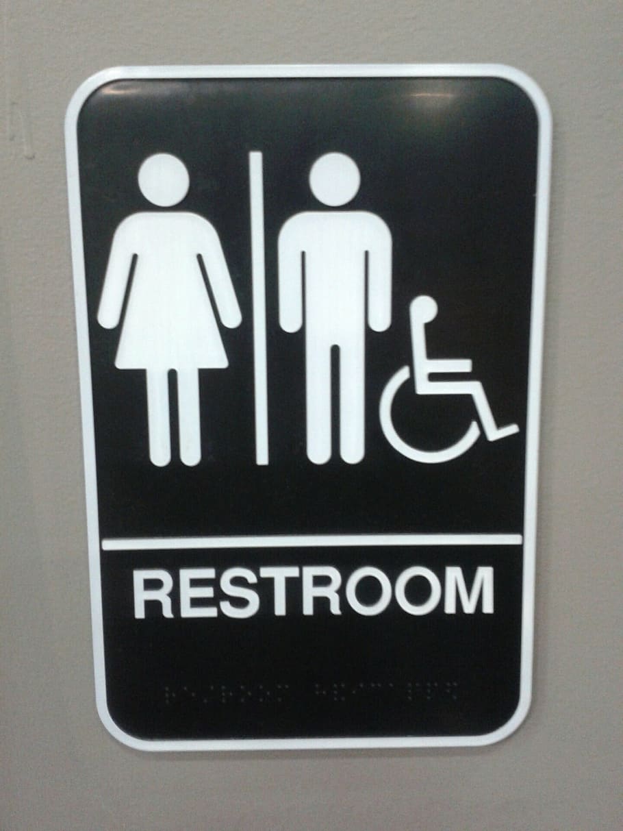 bathroom, restroom, family, clean, communication, text, public restroom, sign, human representation, western script