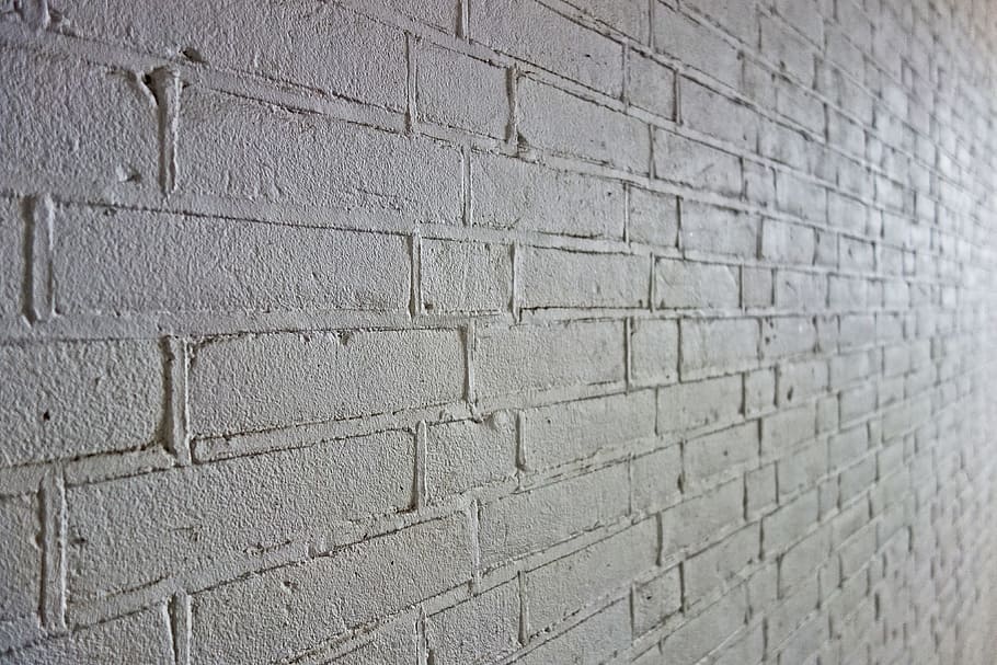 white painted wall, brick wall, wall, white brick wall, white wall, masonry, seam, mortar, perspective, brick background