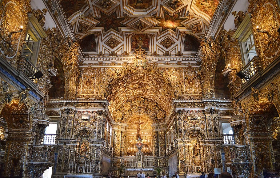 church, san francisco, pelourinho, salvador, bahia, built structure, architecture, religion, belief, place of worship