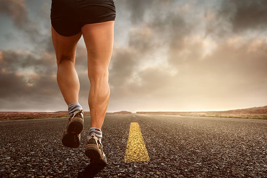 people, running, shoes, jogging, legs, fitness, morning, exercise, asphalt, road