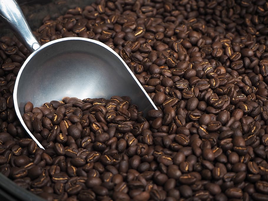 coffee, coffee beans, natural, baking, food and drink, food, coffee - drink, roasted coffee bean, brown, large group of objects