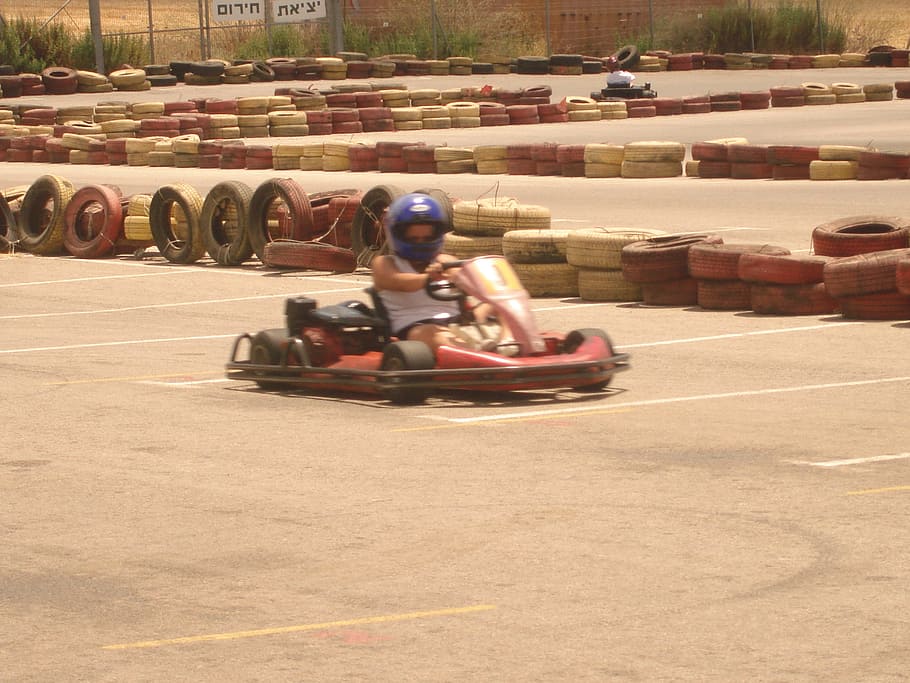 go karting, race, track, go-kart, speed, sport, competition, go-cart, helmet, one person