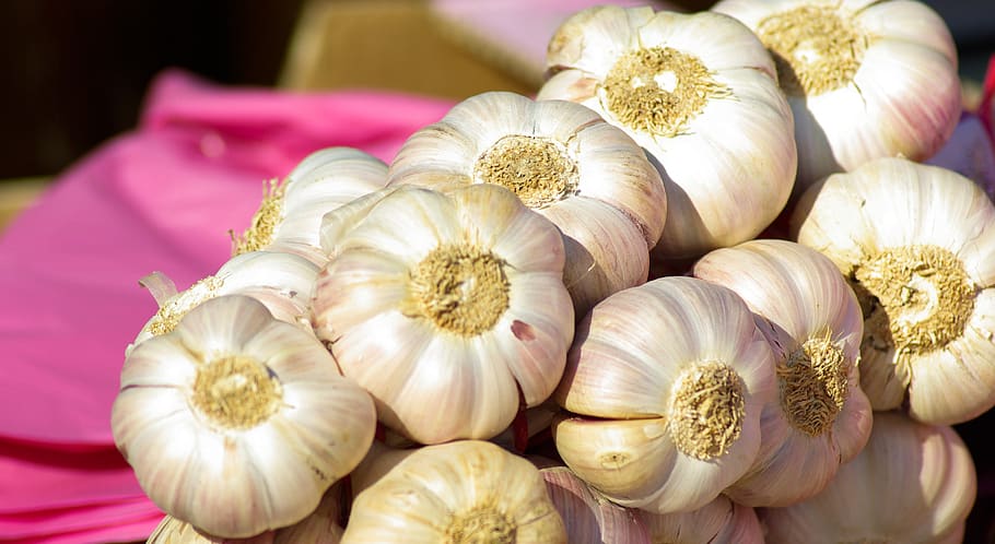 cloves of garlic, market, vegetable, kitchen, food and drink, food, freshness, ingredient, garlic, spice