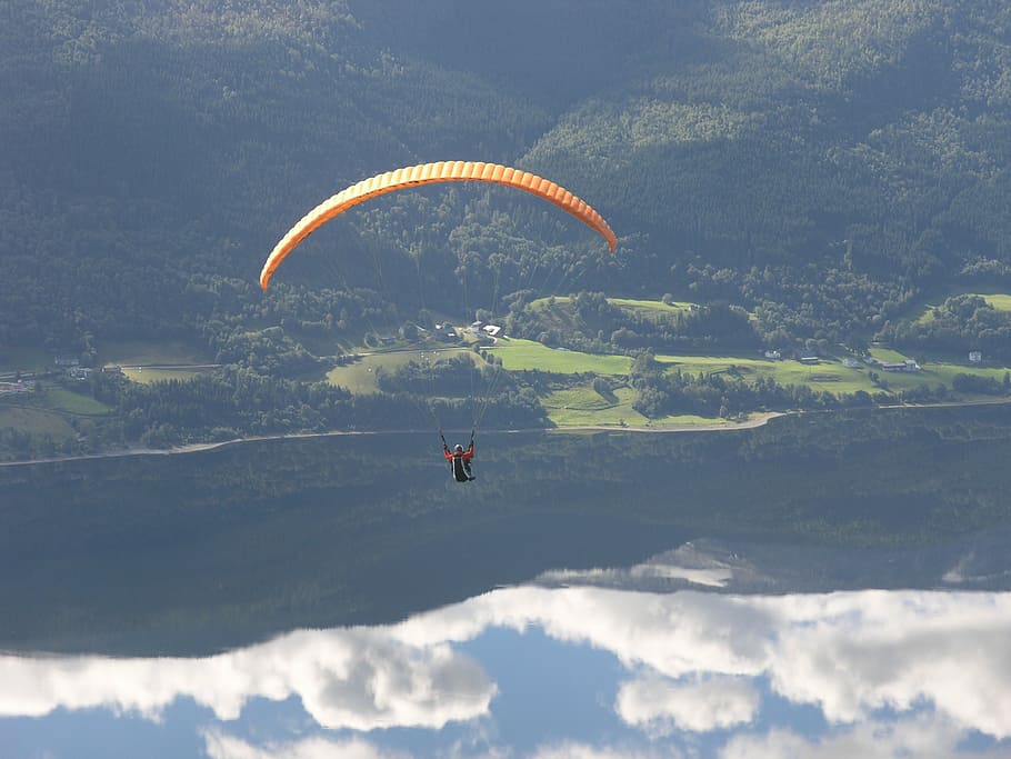 voss, hang gliding, sport, norway, extreme, active, skydiving, activity, parachute, adventure
