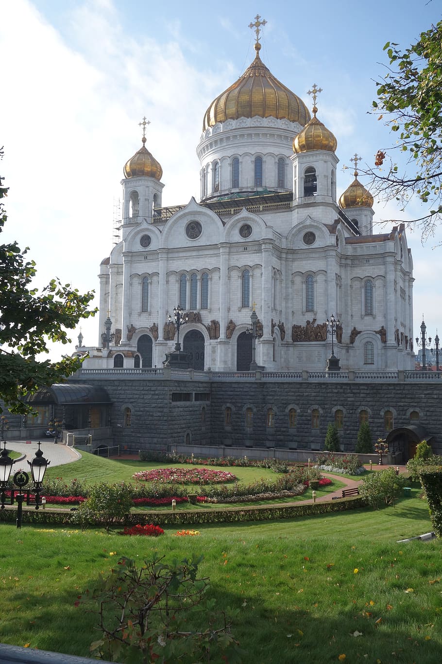 moscow, cathedral, white, russian orthodox church, church, historically, places of interest, capital, architecture, dome