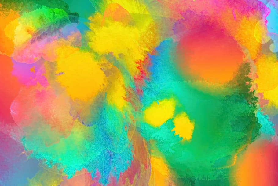 pintura abstracta multicolor, acuarela, color, abstracto, fondo, gráfico, texturas, colorido, mojado, multicolor