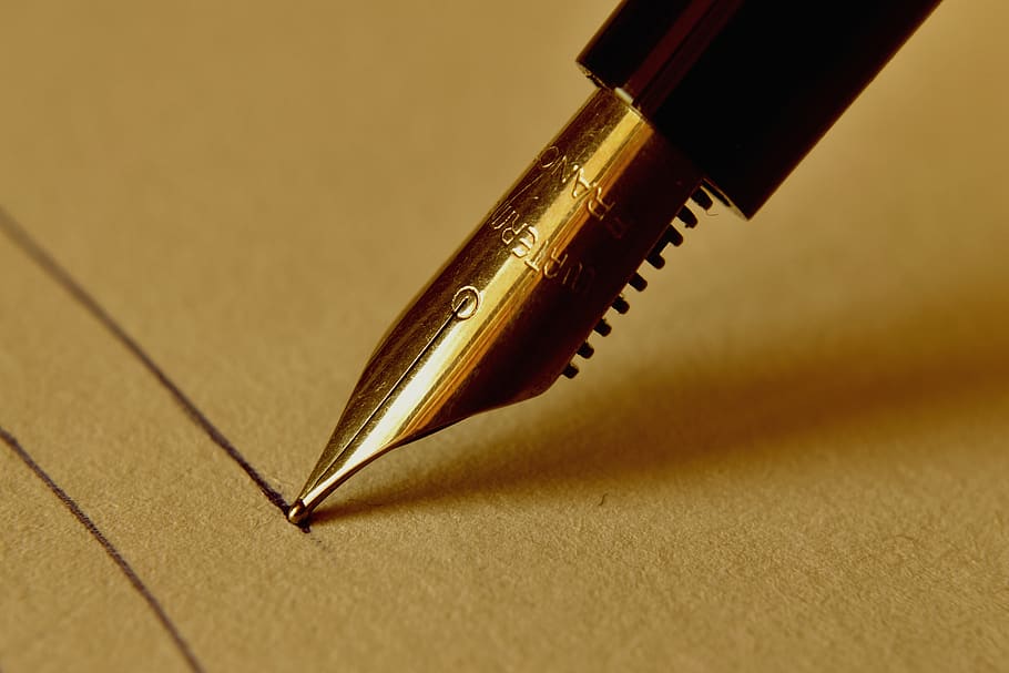 caneta, tinta, papel, escrita, caligrafia, antigo, assinatura, antiguidade, instrumento de escrita, caneta-tinteiro