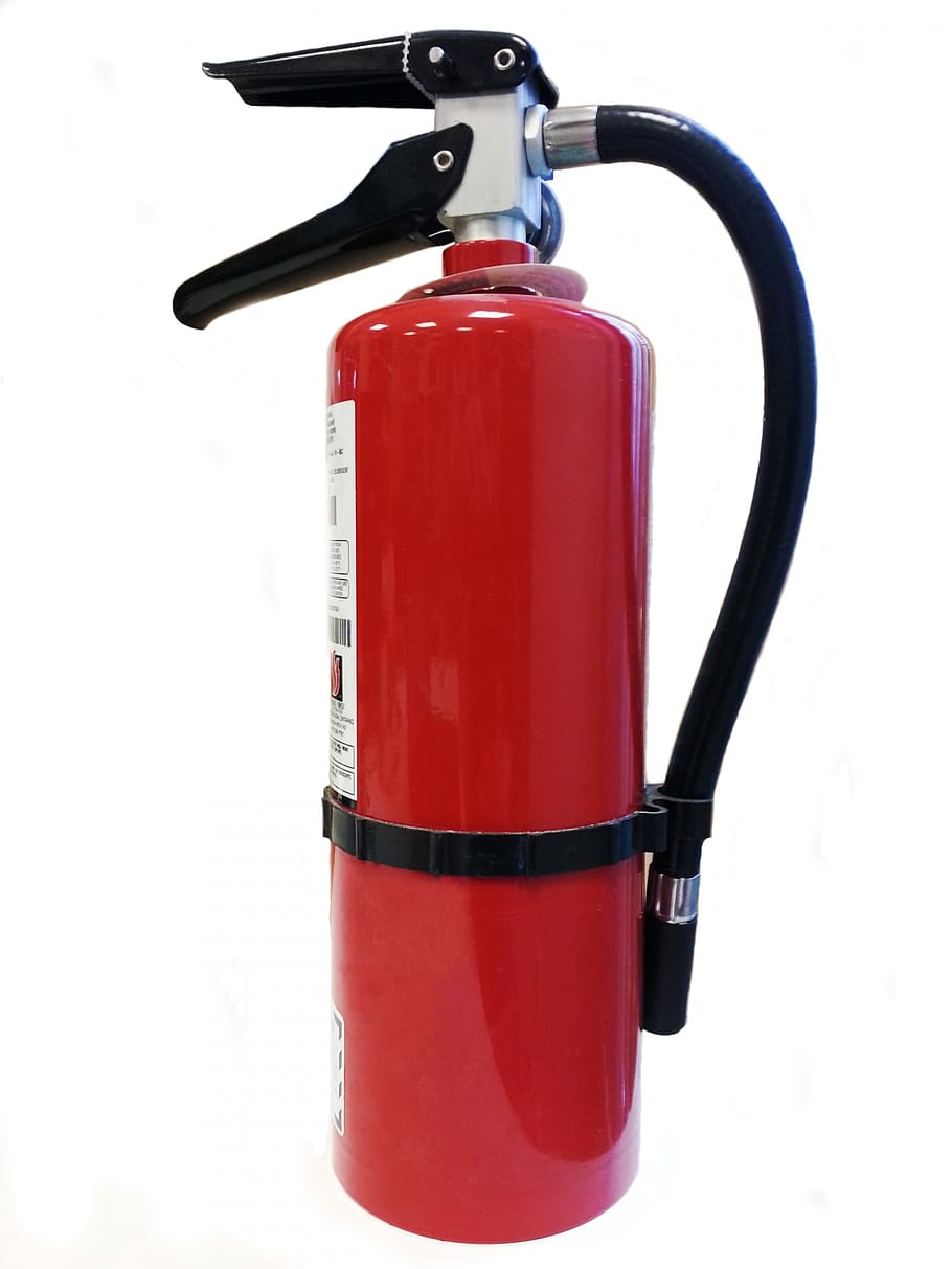 extintor de incendios, blanco, fondo, fuego, extintor, conflagración, quema, prevención, aislado, Rojo
