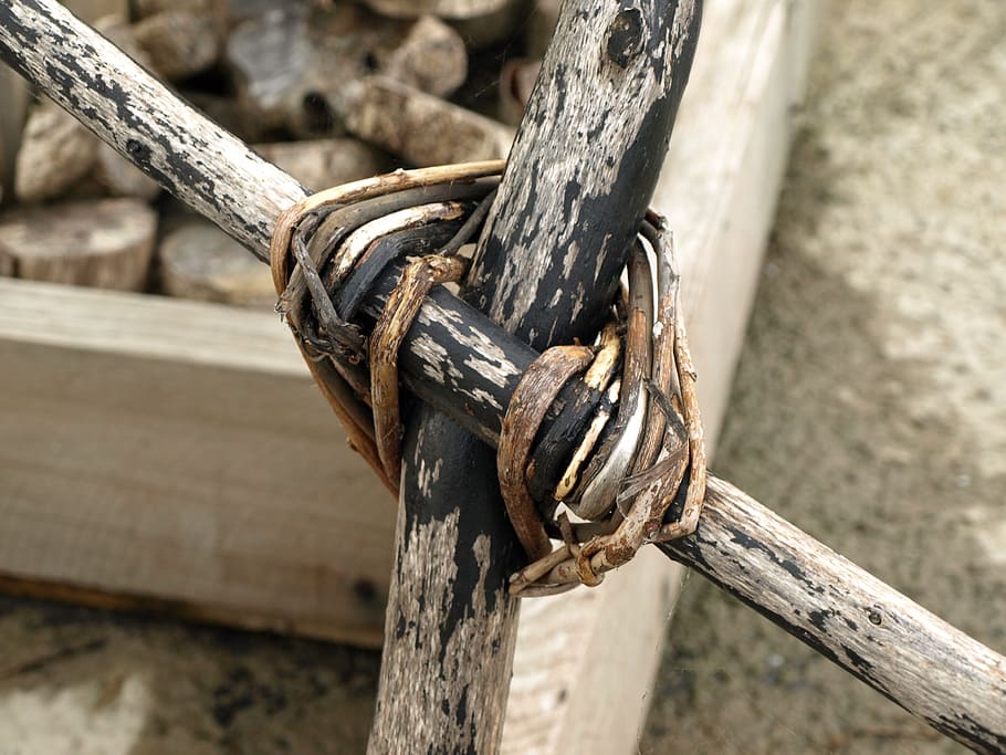 wood, connection, cross, knot, together, bars, rod, insert, woods, art