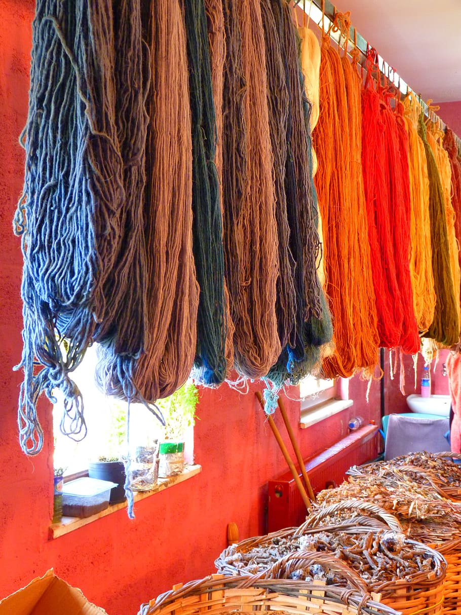 lana, tela, color, tejido, colorido, pintura, colorear, textil, multicolores, elección