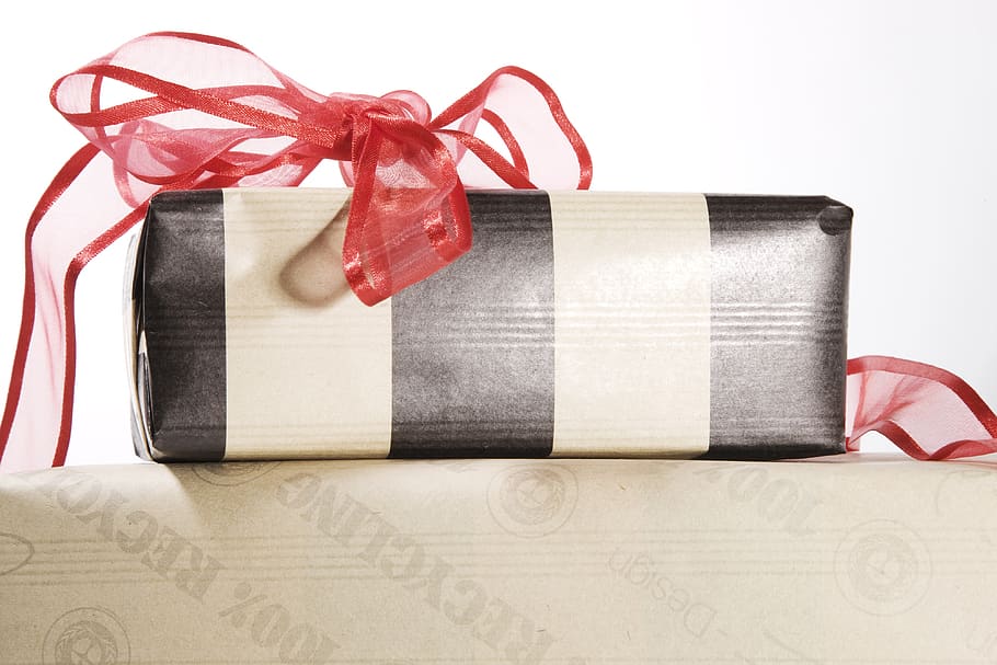 natal, pacote, presente, presentes, caixa de presente, feito, laço, embalado, surpresa, dar