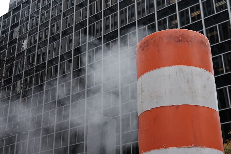 the con, gatuarbete, mist, smoke, road, nyc, architecture, building exterior, built structure, day