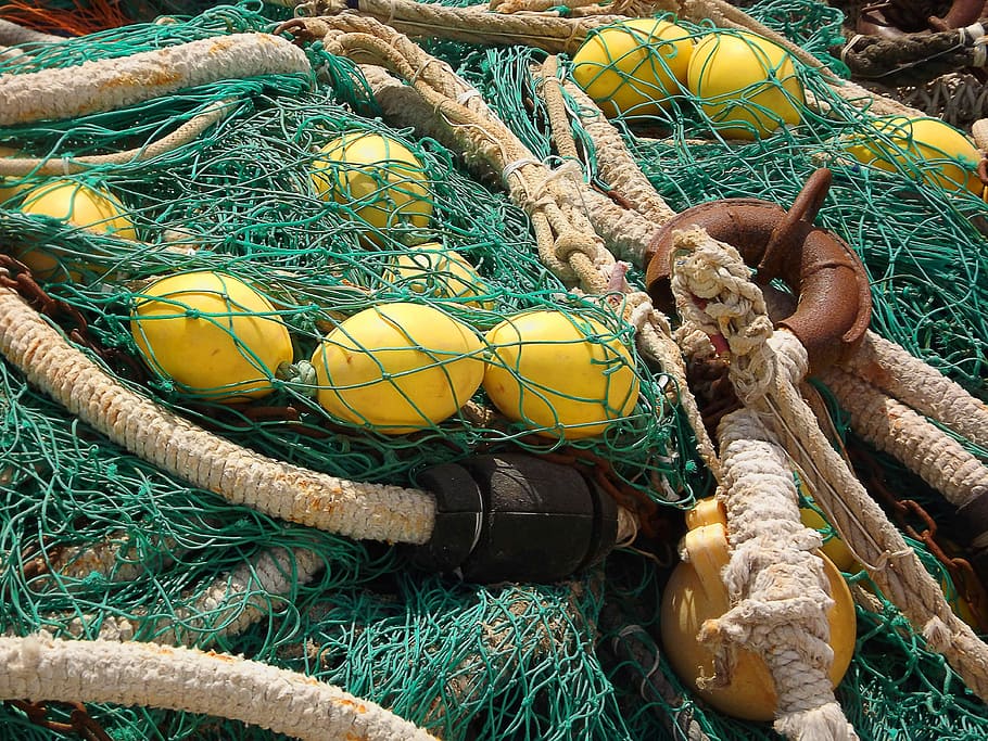 漁網, ネットワーク, フィッシャー, 釣り, 牙, 海岸, 船乗り, ロープ, 商業漁網, 航海船
