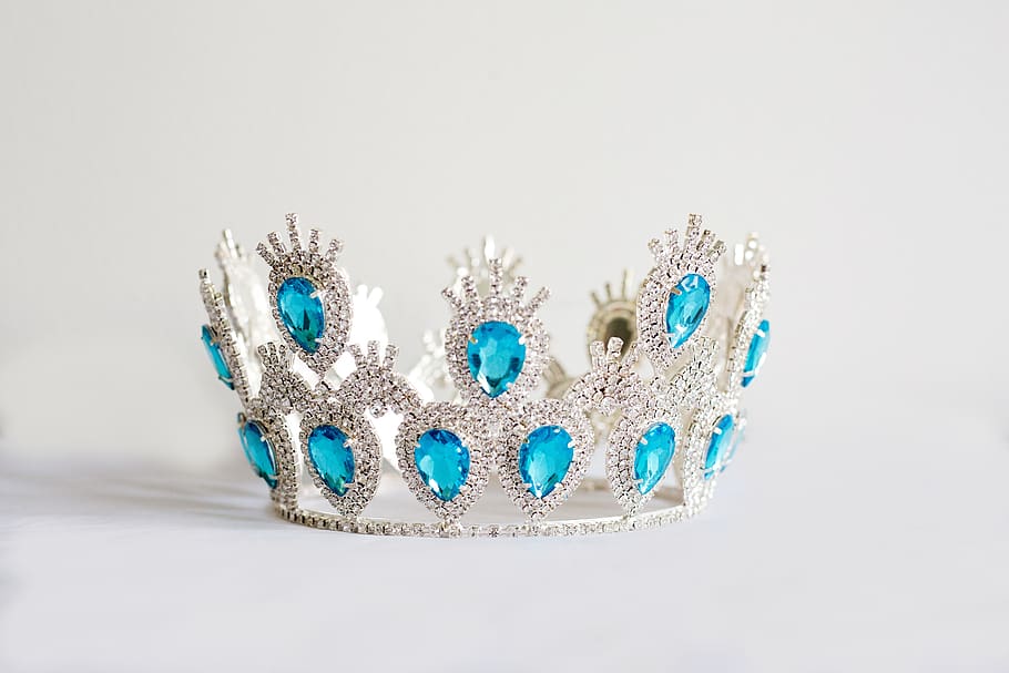 corona, tiara, reina, princesa, joyería, brillante, plata, vestuario, objeto, belleza