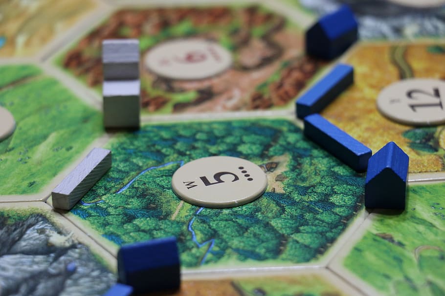 w, 5, middle, octagonal, board, game, catan, leisure, entertainment, strategy