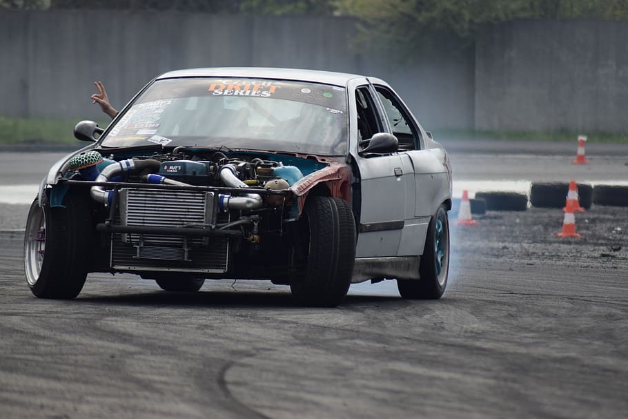 drift, bmw, motorsport, vehicle, automobile, competition, drifting, action, tire, smoke