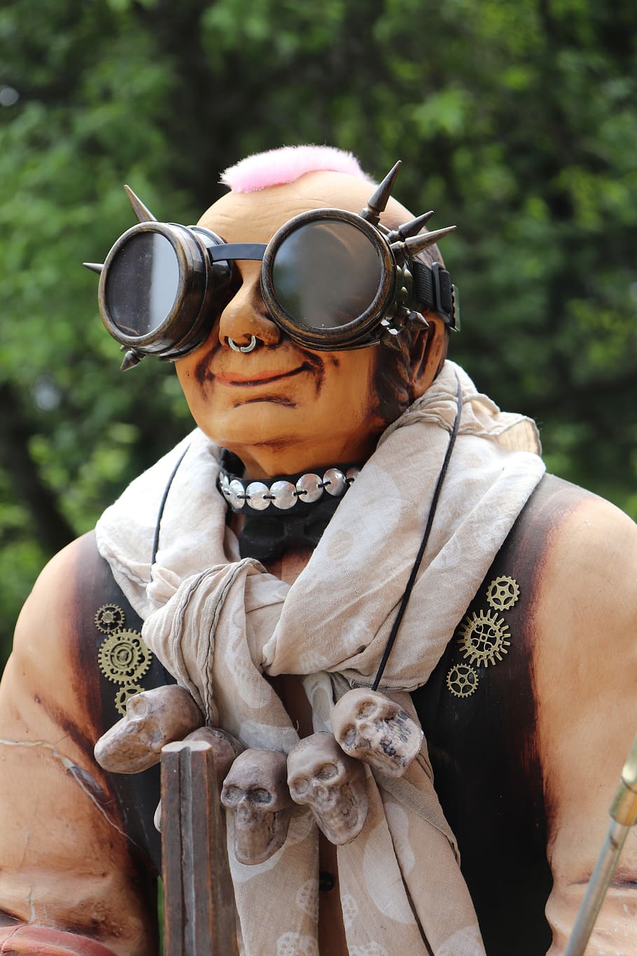 figure, bizarre, steampunk, funny, real people, one person, glasses, lifestyles, leisure activity, fashion