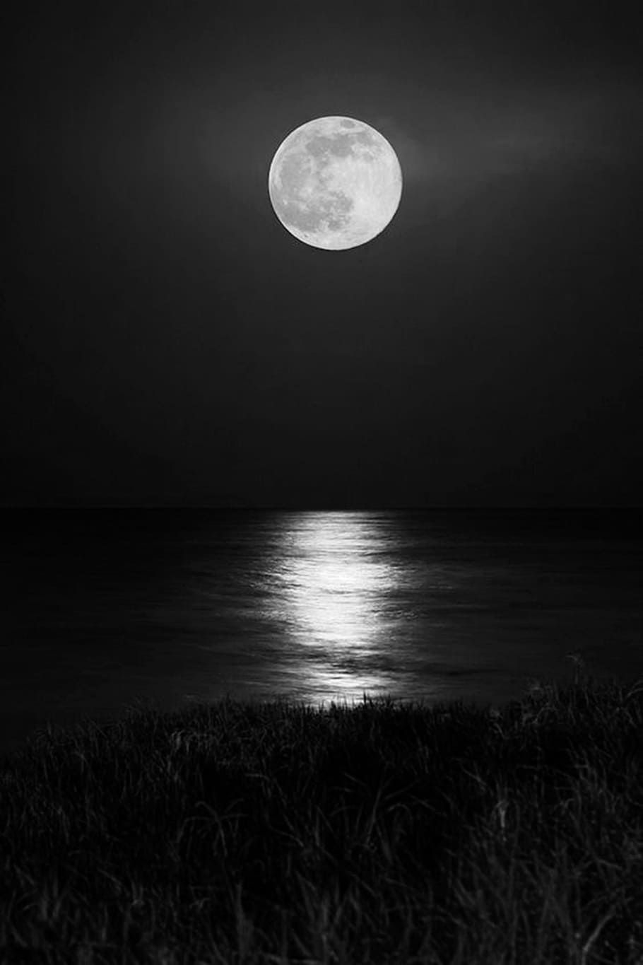 moon, river 2, sky, night, scenics - nature, full moon, water, beauty in nature, sea, nature