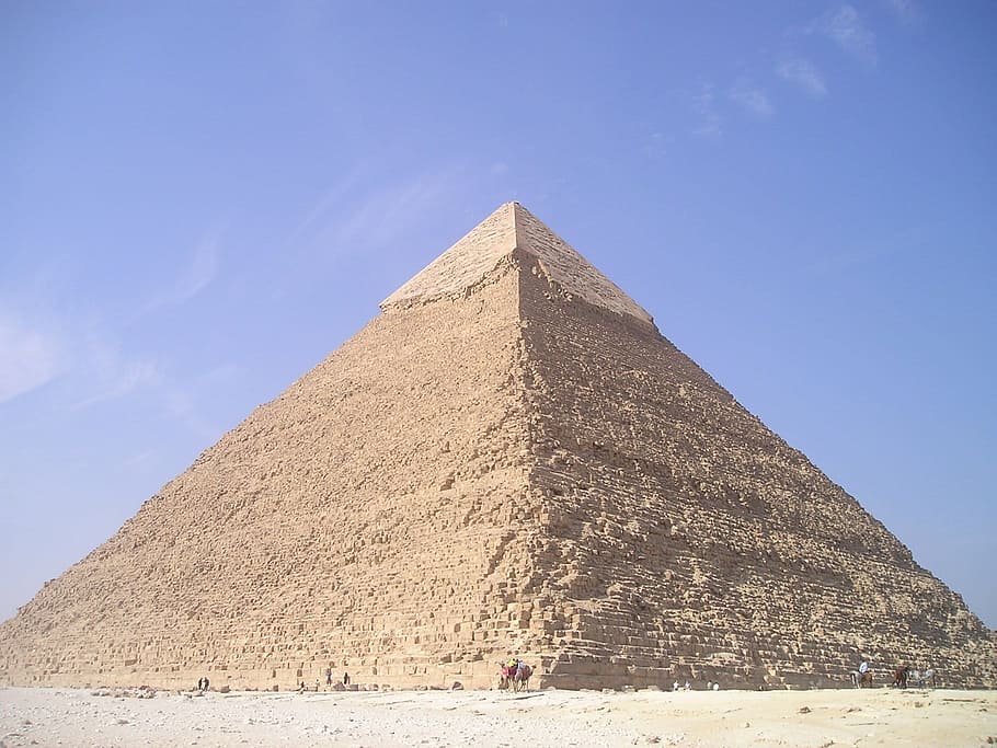 brown pyramid, Egypt, Chephren, Pyramid, Egyptians, gizeh, culture, grave, weltwunder, triangle shape