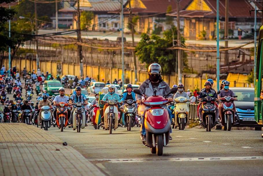 traffic, saigon, vietnam, ho chi minh, city, motorists, urban, travel, asia, trade