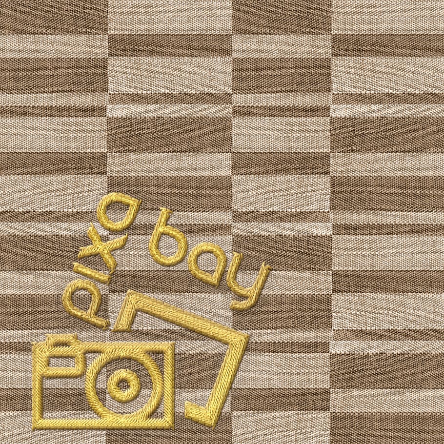 Pixabay, logotipo, emblema, bordado, mano de obra, arte, artesanía, hilo, coser, tela