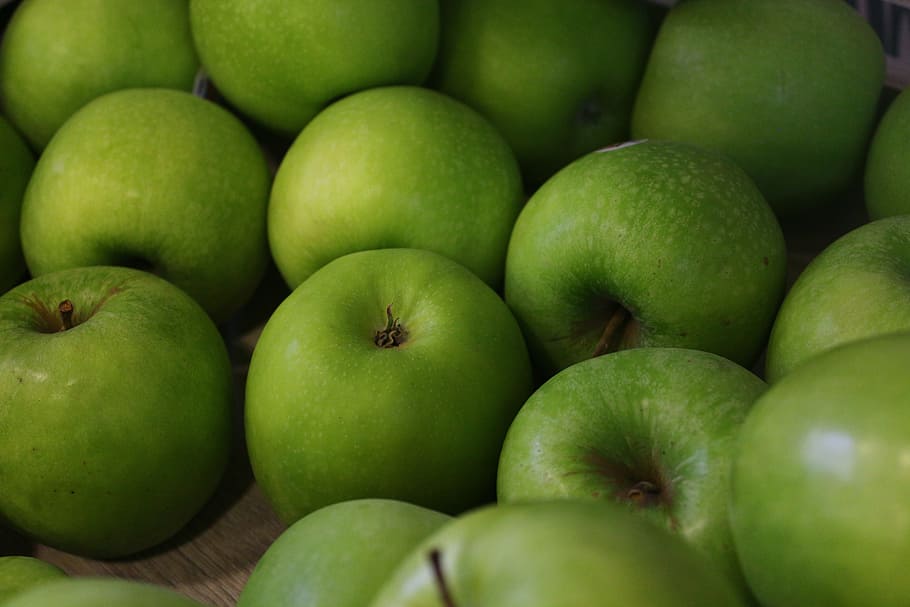 apples, fruit, green, green apple, fruit trees, nature, fruits, food and drink, healthy eating, food