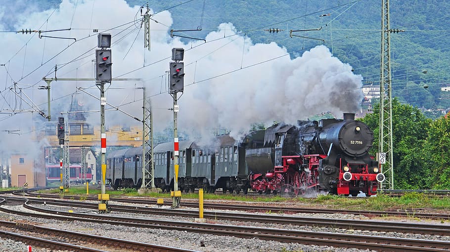 tren de vapor, locomotora de vapor, tren temprano, salida, neustadt, ruta del vino, ferrocarril, vapor, veterano, nostalgia