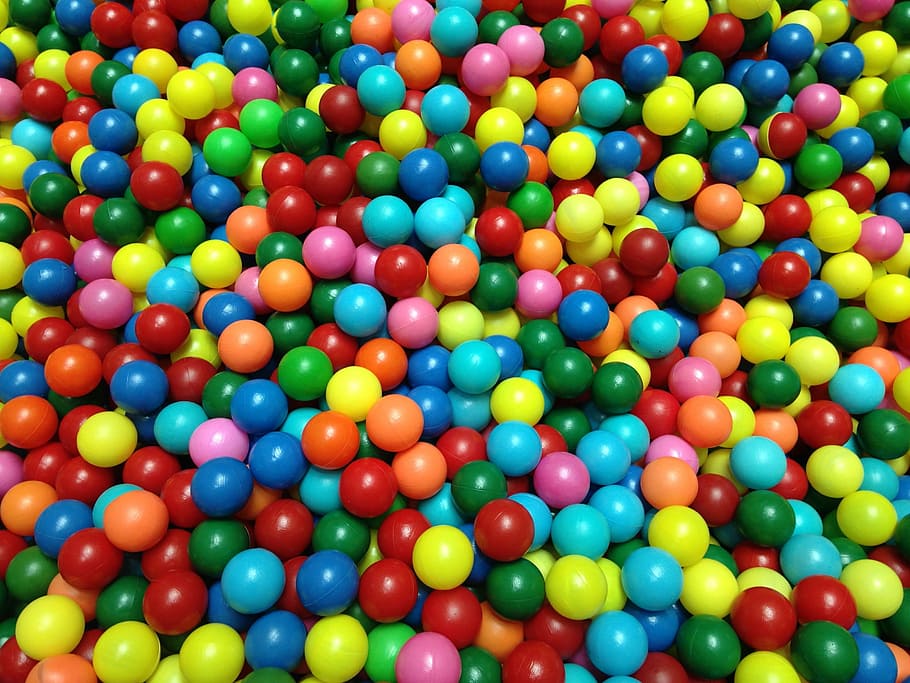pool, colors, balls, child, fun, colorful, color, joke, multi colored, large group of objects