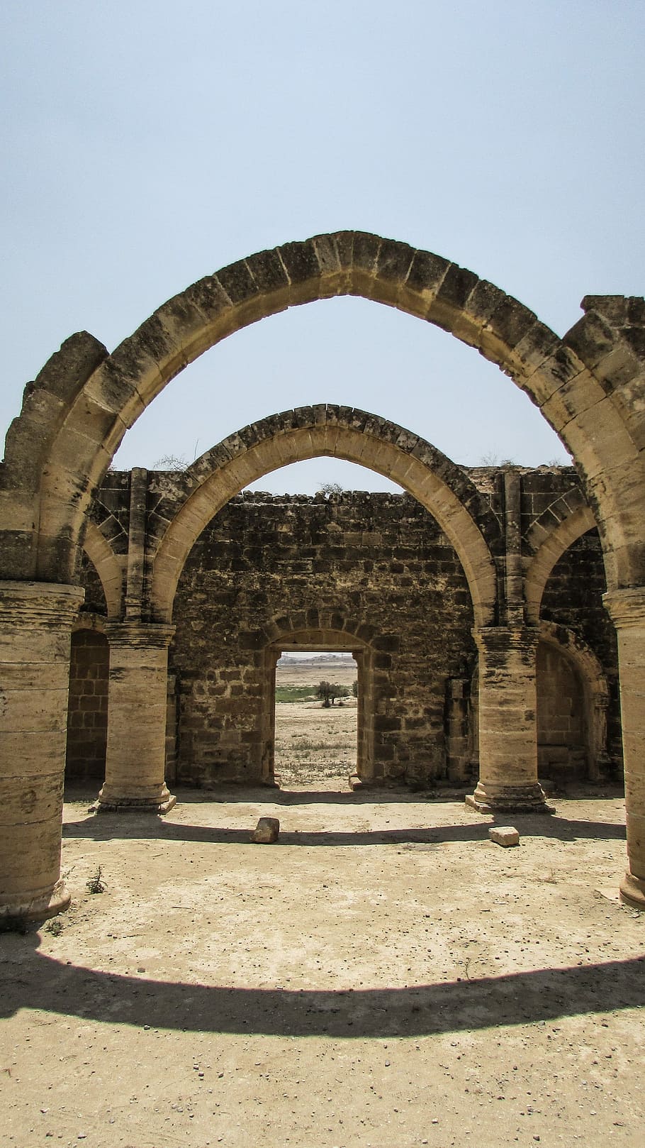 Chipre, Sozomenos, Iglesia, gótico, ayios sozomenos, arco, pueblo, abandonado, desierto, antiguo