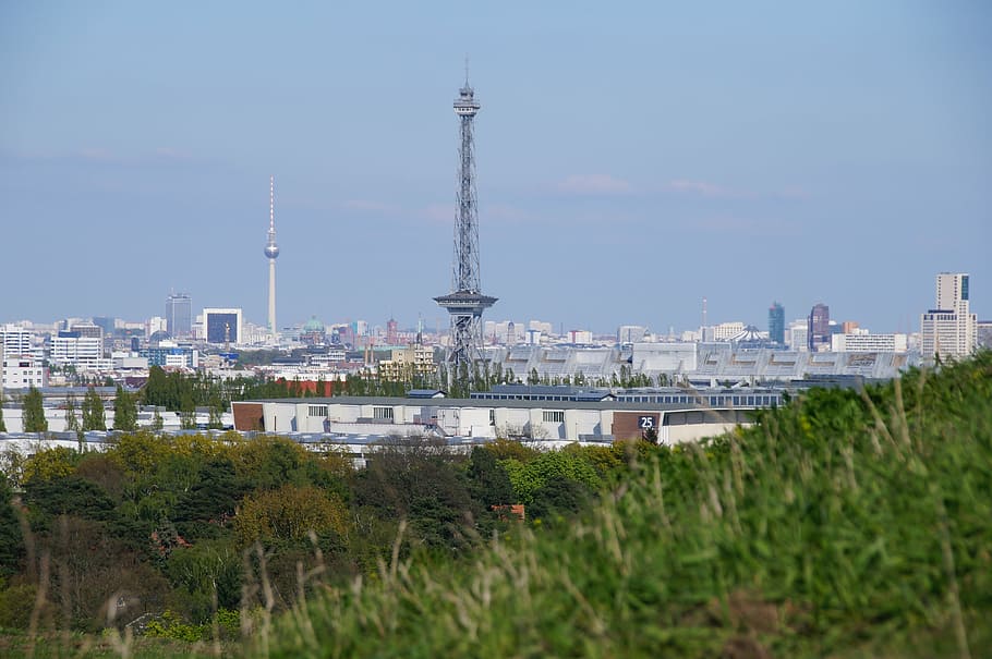 radio tower, berlin, tv tower, city west, landmark, fair, germany, capital, dragon mountain, skyline