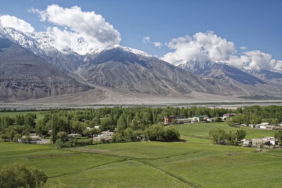 tajikistan, province of mountain-badakhshan, pamir, hindu kush, high mountains, pandsch river, pandsch valley, landscape, mountains, river