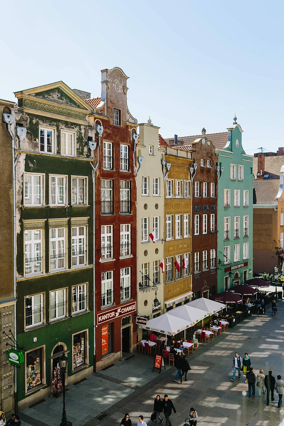 Fotos, Gdansk, Polonia, arquitectura, casco antiguo, casa de vecindad, calle, gente, escena urbana, Europa
