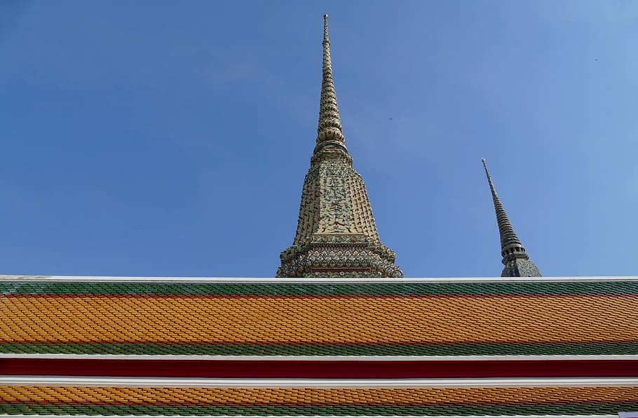 sky, travel, buddha, temple, religion, wat pho, buddhism, temple complex, architecture, thailand