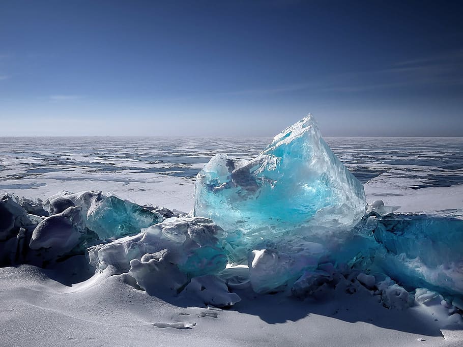 Blanco, azul, iceberg, hielo, invierno, frío, escarcha, invernal, congelado, agua