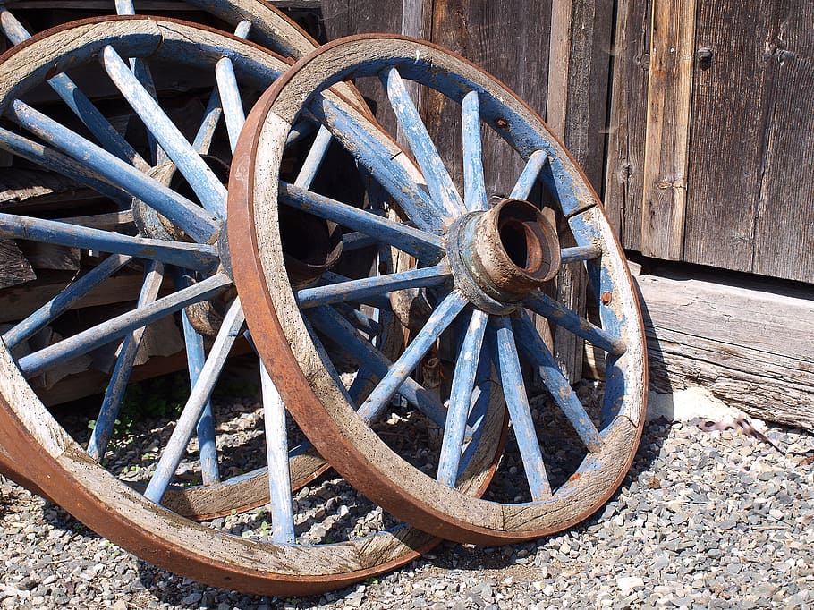 roda de madeira, roda de carroça, roda, madeira, raios, nostalgia, roda de carroça velha, agricultura, cubo, madeira - material