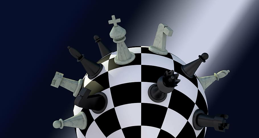 chess, figures, chess board, ball, strategy, chess pieces, board game, game board, horse, tower