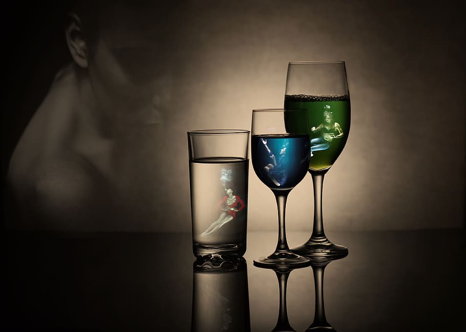 tentación, bebida, vino, mujer, coctel, vaso, beber, refresco, copa de vino, vidrio - material
