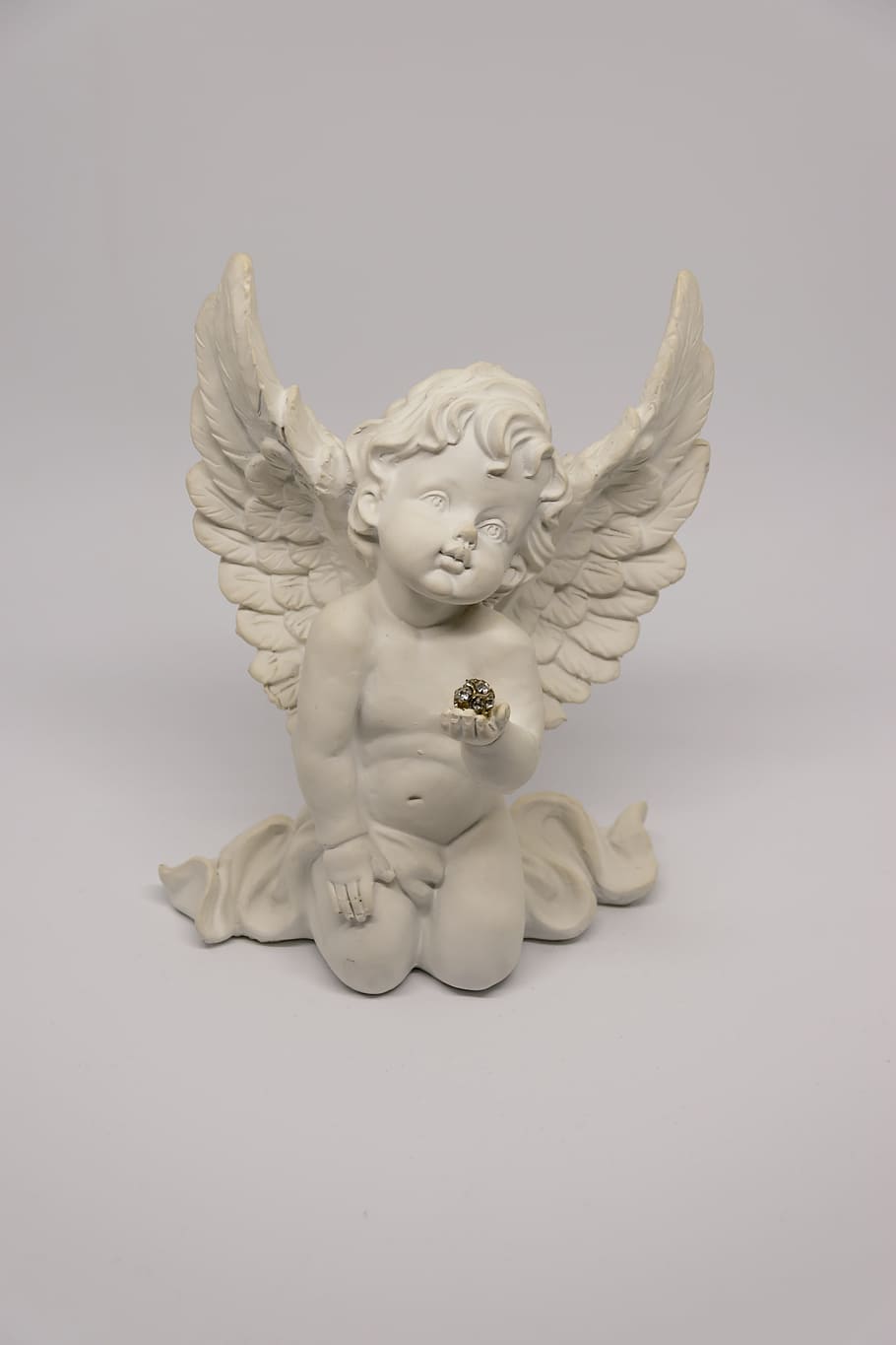 escultura, estatua, art, fondo, ornamento, figurilla, objeto, ángel, ala, blanco