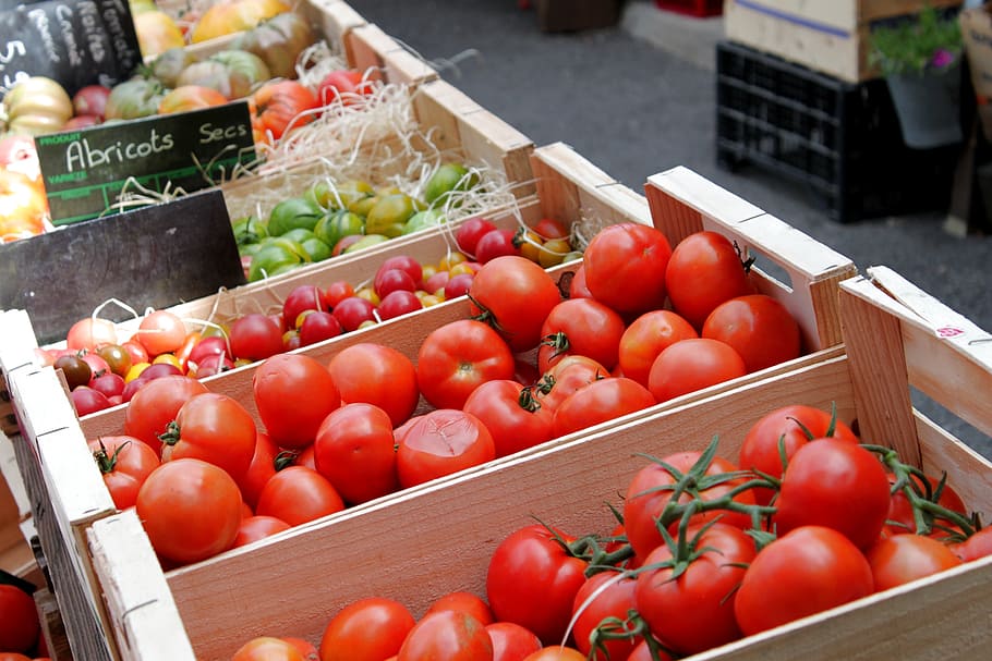 fruta, francés, puluo provenza, tomate, vegetales, frescura, alimentos, orgánicos, mercado, rojo