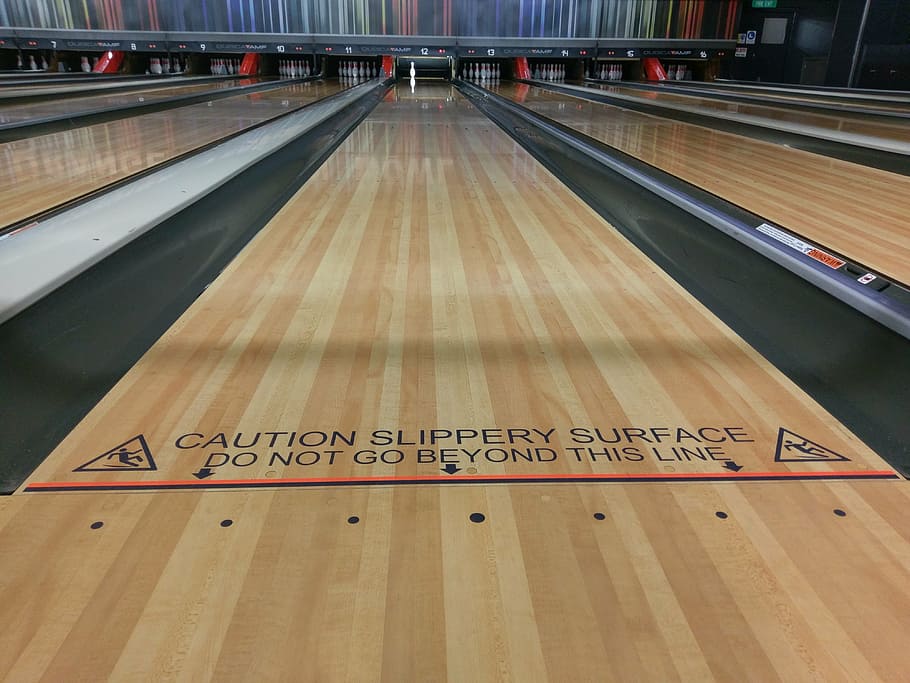 bowling, foul line, alley, foul, indoors, lanes, text, communication, western script, sign