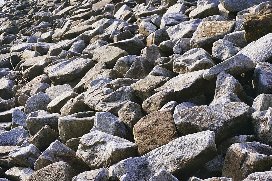 stones, wall, rock, structure, background, boulders, natural stones, riverside, texture, pattern