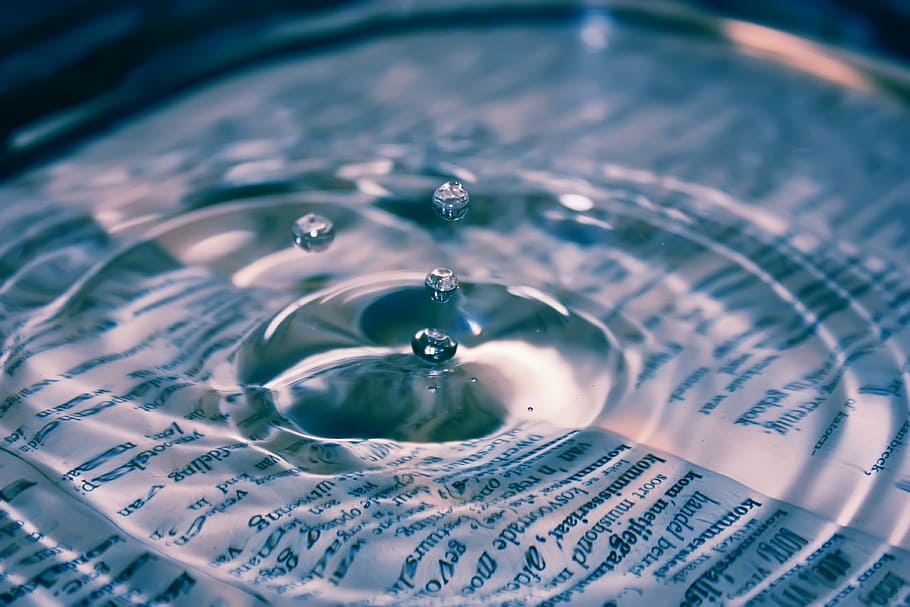 water focus photography, water, drop, blue, liquid, rain, clean, clear, splash, ripple