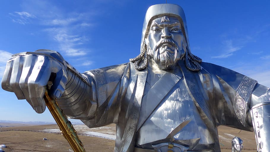 estatua, escultura, cielo, viaje, monumento, dschinghis khan, mongolia, hombre, arte y artesanía, representación