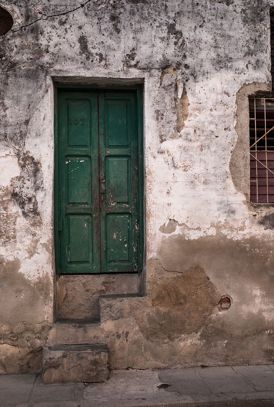 緑の木製ドア, キューバ, ドア, 建築, 窓, 古い家, 壁-建物の特徴, 建物の外観, ファサード, ヨーロッパ