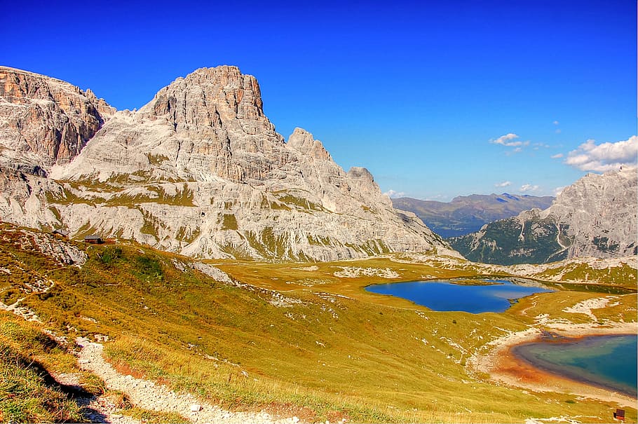 dolomitas, montañas, italia, tirol del sur, alpino, panorama alpino, vista, naturaleza, paisaje, roca